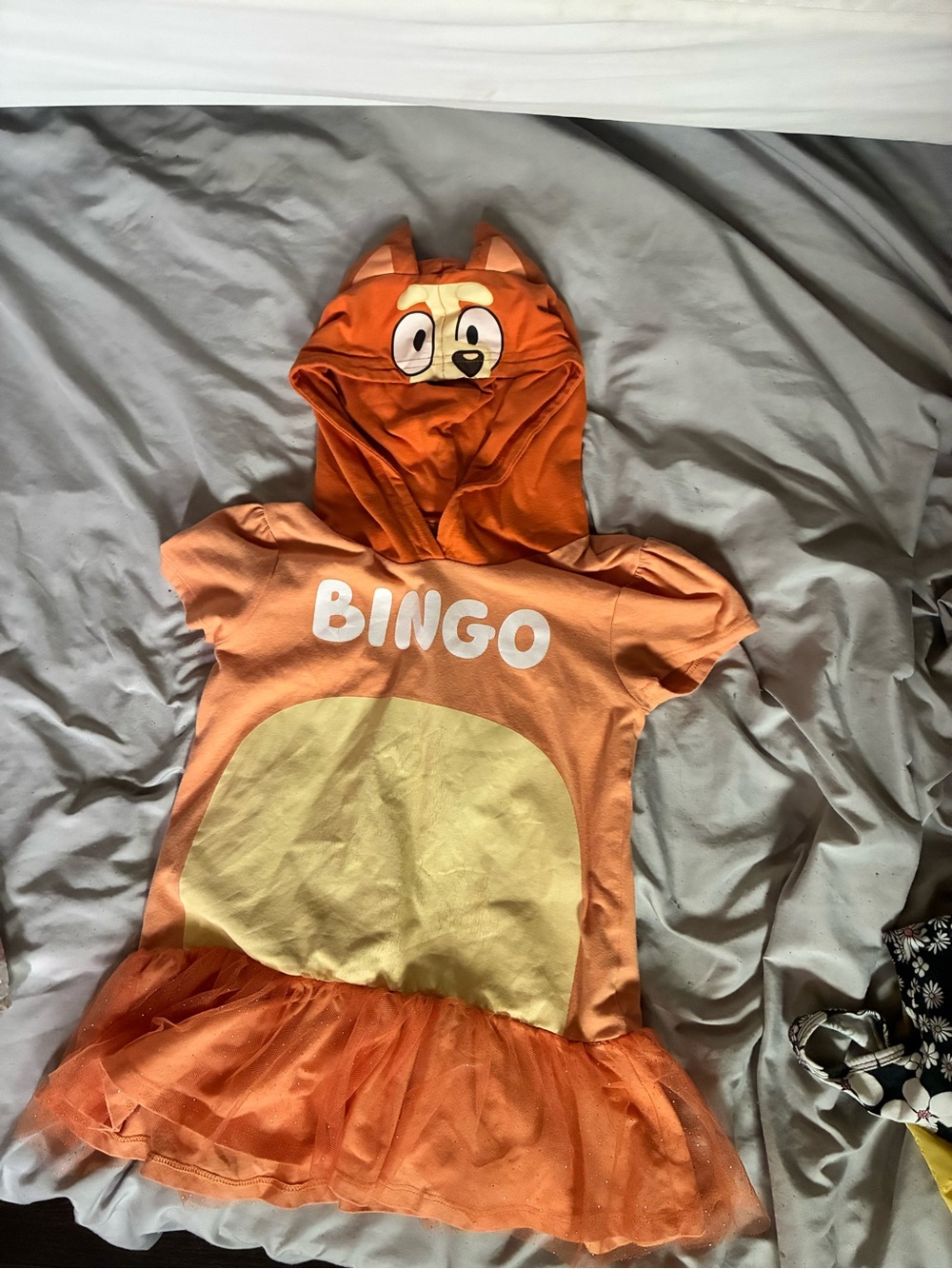 Orange "Bingo" Fox Hooded Tutu Dress for Kids